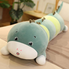 Nuevo dinosaurio de peluche grande y adorable, lindo y largo, de dibujos animados, muñeco de peluche de ángel, almohada para novio, regalo de cumpleaños para niñas y niños