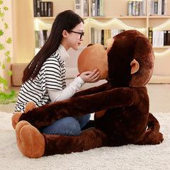 Nuevo y encantador mono marrón grande de peluche, muñeco gigante de peluche suave, regalo para niños, juguetes populares para niños, lindo peluche