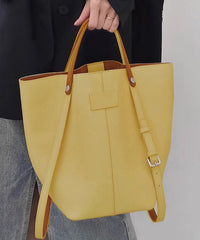 Large Capacity Beige Bucket Minimalist Bag