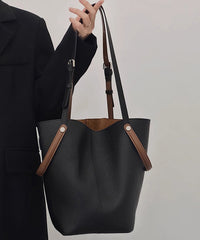 Large Capacity Beige Bucket Minimalist Bag