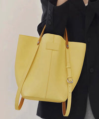 Large Capacity Beige Bucket Minimalist Bag