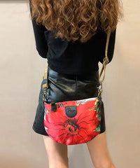 Retro Red Print Versatile CrossBody Bag