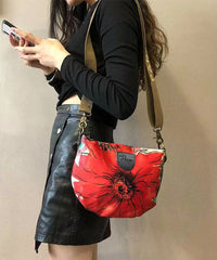 Retro Red Print Versatile CrossBody Bag