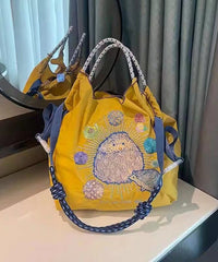 Style Embroidery Large Capacity Nylon Shopping Bag SX1014