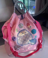 Style Embroidery Large Capacity Nylon Shopping Bag SX1014