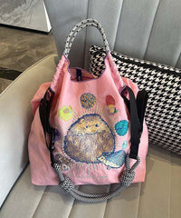Style Embroidery Large Capacity Nylon Shopping Bag SX1014