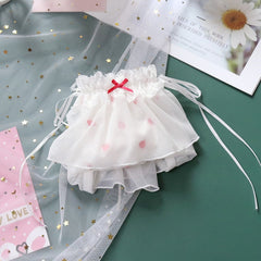 Nymphette Heart Ruffle 2-piece Kawaii Princess Lolita Nymphet Lingerie Set