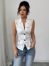 Hollow Chest Jacquard See-Through Lapel Tight Lace