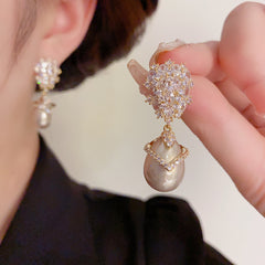 Champagne Pearl Earrings