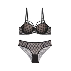 Lace Thin Cotton Glossy Bralette Set