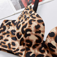 Push-up Leopard Print Push-up Bra Set