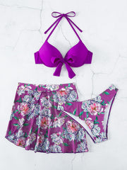 Printed Three Piece Set Resort Swim