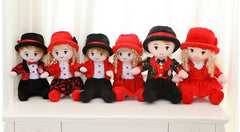 Plush Wedding Doll a Pair of Cloth Toys Couple Doll Pillow Creative Wedding Gift Wedding Room Baby