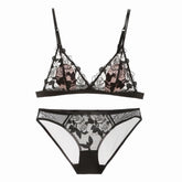 Sexy Triangle Padded Bralette Brief Lingerie Set