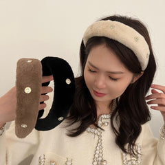 Bandas para el cabello de felpa de circonita