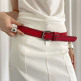 y2k -Punk Style Double-Row Rivet Belt