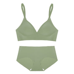 Solid Wireless Seamless Lingerie Set