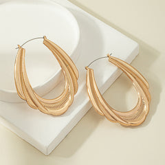 Geometric Oval Earrings