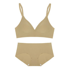 Solid Wireless Seamless Lingerie Set