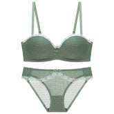 Sexy Lace Polka Dot Sexy Bralette Set
