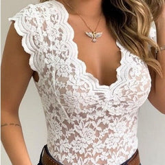 Sexy Lingerie Lace Deep V Corset