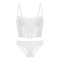 Sexy Underwire Corset Lace Brief Set