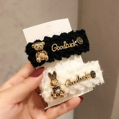 Kaninchen Plüsch Haarspangen