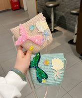 Ocean Mermaid Style Sequins Kids Messenger Bag