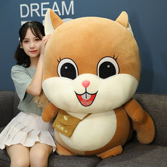 Vibrador de celebridades en línea con mochila de peluche suave, muñeco de ardilla, almohada de hámster, regalos creativos para niñas.