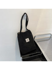 Pure Color Canvas Casual Tote Bag