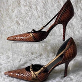 Pointed Toe Single Strap Shallow Pumps