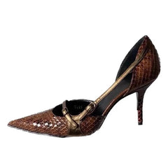 Pointed Toe Single Strap Shallow Pumps