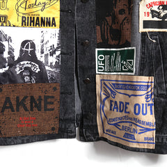 Print Lables Patchwork Gypsy Denim Grunge Aesthetic Jacket