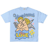 Retro Aesthetic Cherub Print T-Shirt
