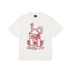 Camiseta holgada con dibujo artístico retro para niños