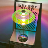 Runde holografische Regenbogen-Projektorlampe mit Farbverlauf