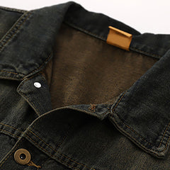 Rusty Denim Oversized 80s Vintage Grunge Aesthetic Jacket