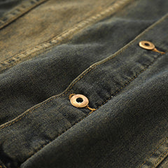 Rusty Denim Oversized 80s Vintage Grunge Aesthetic Jacket