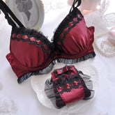 Flirty Coquette 2-teiliges Dessous-Set aus Satin