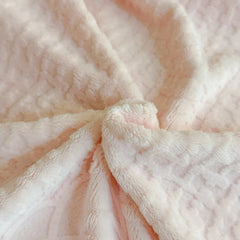 Pink Rose Carved Velvet Warm Bedding Set