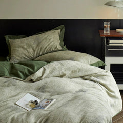 Advanced Retro Pure Cotton Four Piece Set Full Cotton Bed Sheet and Duvet Cover Minimalist All Season Universal Bedding