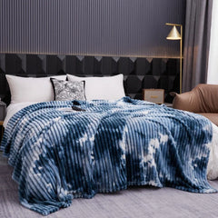 Flannel Fleece Blanket for Beds Tie Dyeing Warm Manta Single/Queen/King Thow Blanket Thick Warm Plaids Sofa Blanket