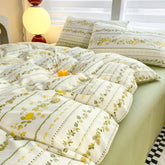 Green Floral Bedding Set