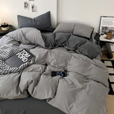 Solid Color Brushed Microfiber Bedding Set