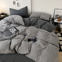 Solid Color Brushed Microfiber Bedding Set