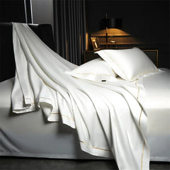 1000TC Egyptian Cotton Luxury Embroidery Solid Color Hotel Style Bedding Set
