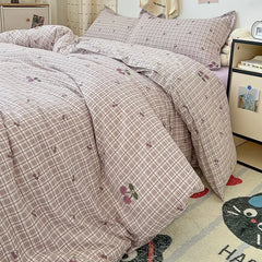 Purple Cherry Bedding Set