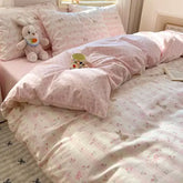 Cute Pink Bear Bedding Set