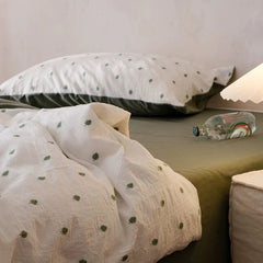 A-class Jacquard Bedroom Four Piece Set, Small Fresh Learning Three Piece Set Pure Cotton Duvet Cover Bed Sheet