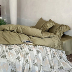 French Romance Large Lace Ruffles Princess Bedding Set